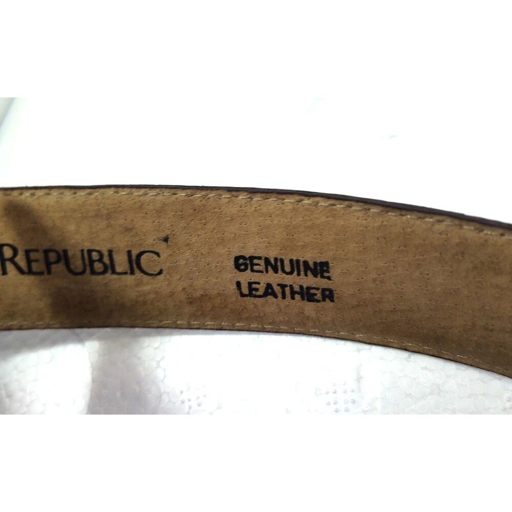 Banana Republic Classics Womens 1" wide Brown Leather Belt Sz M 30  USA 26.5-31" - Picture 6 of 10